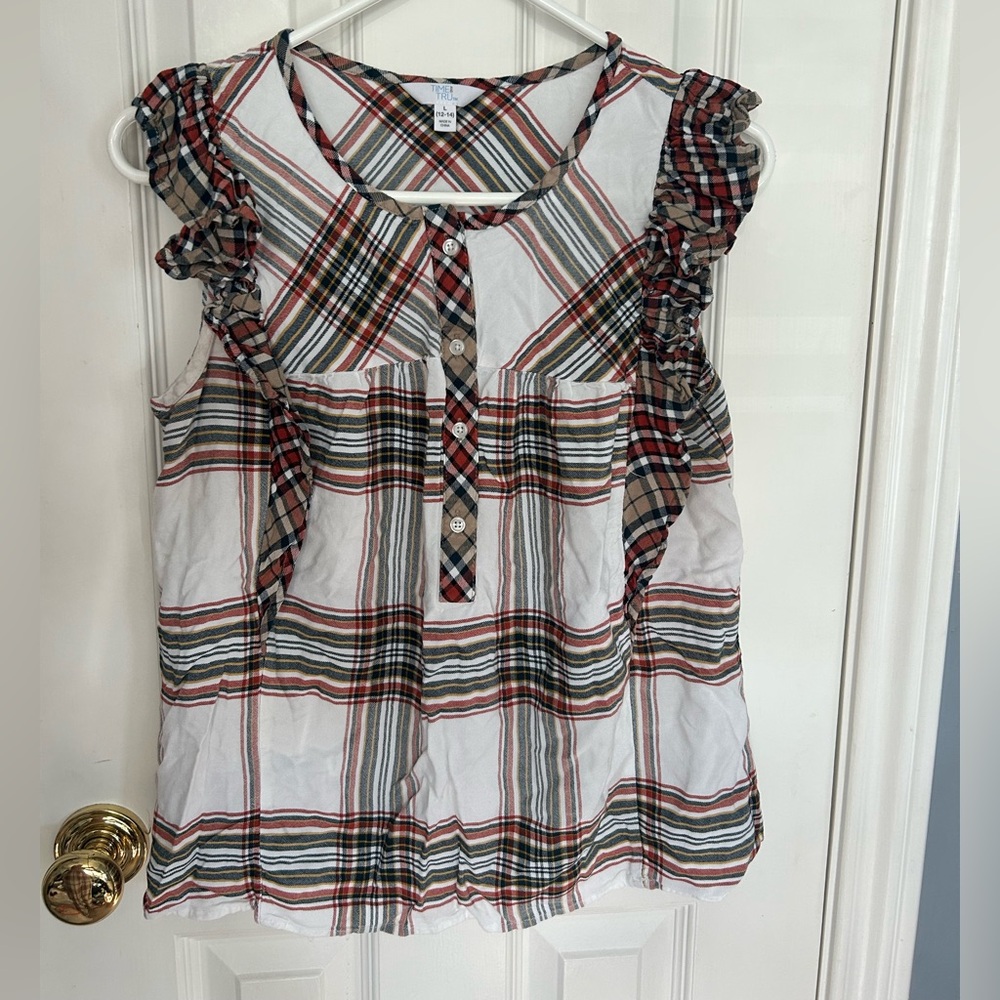 Plad Sleeveless Top